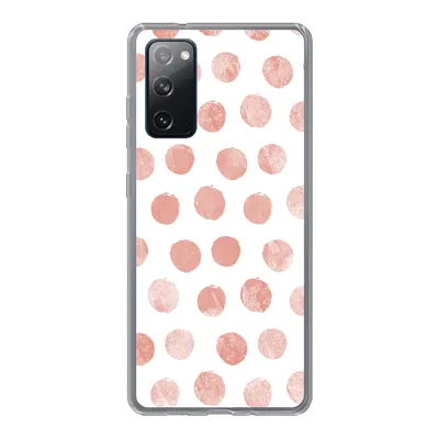 Produktbild von MuchoWow® Handyhülle Schutzhülle Hülle für Samsung Galaxy S20 FE Polka dots - Rosa - Weiß Silikon Softcase Handy Hülle - Abdeckung