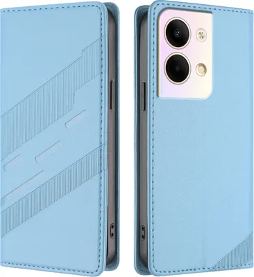 Image de Etui pour Oppo Reno9 / Reno9 Pro 5G, étui portefeuille en cuirPolyuréthaneavec fente pour cartes et fonction stand Hellblau