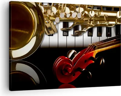 Produktbild von Bild auf Leinwand - Leinwandbild - Klaviertasten Musik Instrumente - 70x50cm - Wand Bild - Wanddeko - Leinwanddruck - Bilder - Kunstdruck - Wanddekoration - Leinwand bilder - Wandkunst - AA70x50-2679