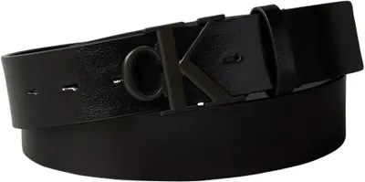 Image de Ceinture Calvin Klein pour homme, avec boucle monogramme, largeur de 3,5 cm, couleur noire