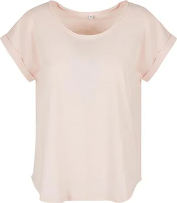 Immagine prodotto di Build Your Brand BY036 | T-shirt lunga da donna / Taglio extra lungo sul retro - Colore: Rosa - Taglia: L