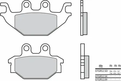 Produktbild von BREMBO Bremsbeläge Paar CC 07GR5209 Organisch