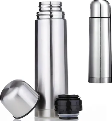Zdjęcie produktu dla Termos turystyczny próżniowy do kawy herbaty STAL 500 ml - srebrny