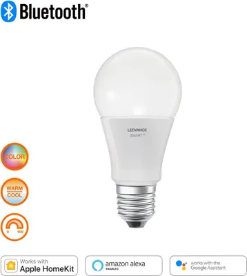 Immagine prodotto di 4 x Ledvance LED Smart+ Birne 9W = 60W E27 opaco 806lm RGBW 2700K-6500K Dimmbar App Google Alexa Apple HomeKit Bluetooth