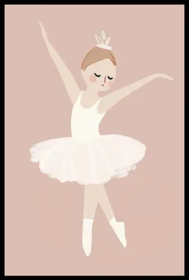 Produktbild von Plakat 40x60cm Muster für Kinder, Mädchen fürs Zimmer - Ballett 4