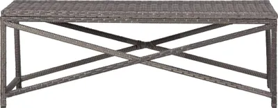 Obrázok produktu pre vidaXL Záhradná lavica 120 cm Poly Rattan Grau
