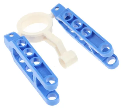 Produktbild von 1x Lego Technic Rad Achs Stein Lenkung weiß Querlenker blau 8880 6540a 2738