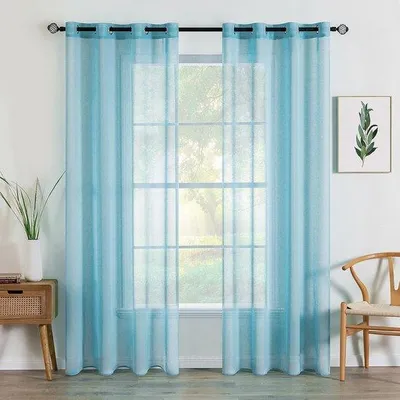 Obrázek produktu pro Polyesterové záclony – 2 kusy – 100 % polyester – 225 x 140 cm