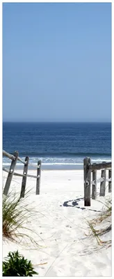 Produktbild von Wallario Wandbild aus Acryl, 125 x 50 cm, freischwebende Optik - Blick auf Strand