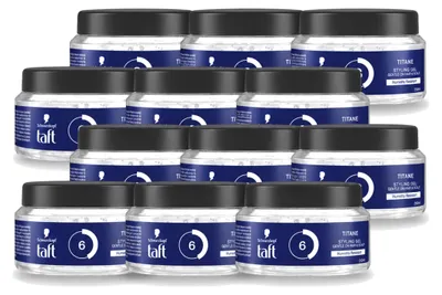 Obrázok produktu pre 12 kusov Taft Men Power Gel Titane Hold 6 – Silná fixácia – 250 ml – Výhodný balík – 12 kusov