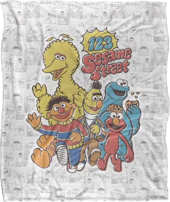 Immagine prodotto di Sesame Street - Coperta "123", foto di gruppo TV18574 (taglia unica) (colorato)