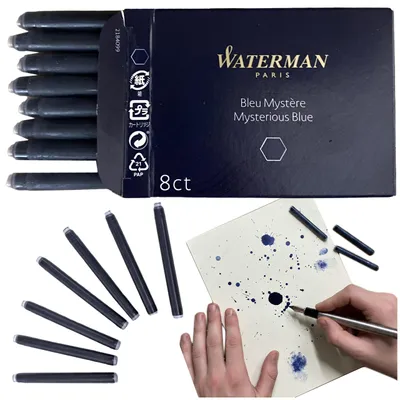 Produktbild von Waterman Blaue Tintenpatronen 8 Stück Original