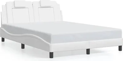 Produktbild von vidaXL Bettgestell "Viana" ohne Matratze Weiß 120x200 cm Kunstleder