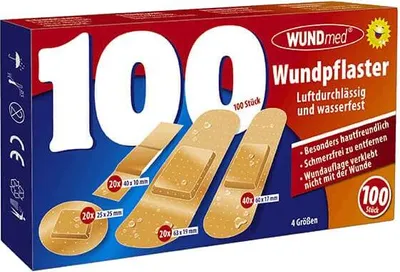 Produktbild von 100 x Wundpflaster in 4 Größen