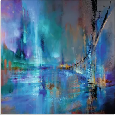 Produktbild von ARTland Glasbild Die Brücke Größe: 50x50 cm