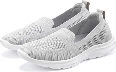 Produktbild von LASCANA Slipper Halbschuh, Sneaker, Slip-On-Sneaker, hellgrau Größe 40