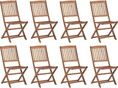 Produktbild von "2026 Promotion" Klappbare Gartenstühle 8 Stk. - Hohe Qualität - Massivholz Akazie - Gartenstühle CC4004