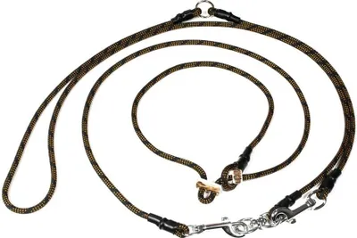 Produktbild von Mystique Hunting Profi Umhängeleine 6mm mit Zugbegrenzung S 275cm schwarz/orange