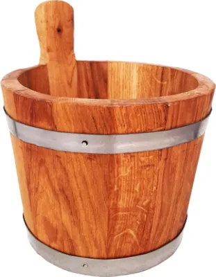 Produktbild von 10L Eichenbottich, Eimer aus Eiche, Holzeimer, Saunakübel, Holzkübel