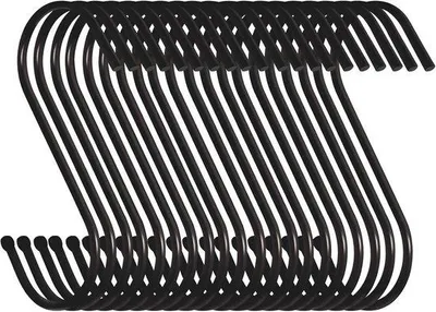 Produktbild von Famanu S-Haken Set 30 Stück 9 cm - Schwarz