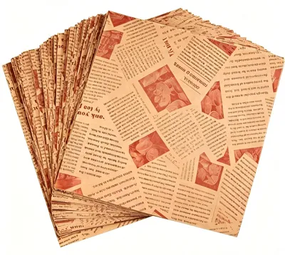 Backpapier Zeitungsdesign 100 Blatt 25x25 cm