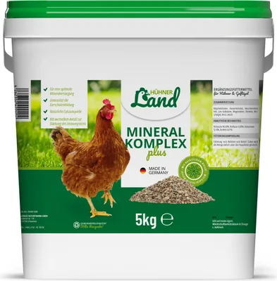 Produktbild von HÜHNER Land Mineral Komplex Plus 5kg mit Anis - Hühnerfutter Ergänzungsfuttermittel mit Muschelgrit für Hühner, Legehühner, Wachteln & Geflügel