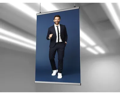 Produktbild von Posterleisten-Set für Großformat- und Papierproduktion, 120 cm, mit Klemmfunktion, wiederverwendbar