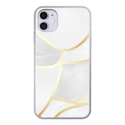 Produktbild von MuchoWow® Handyhülle Schutzhülle Hülle für iPhone 11 Abstraktes Muster mit goldenen Linien Silikon Softcase Handy Hülle - Handytasche