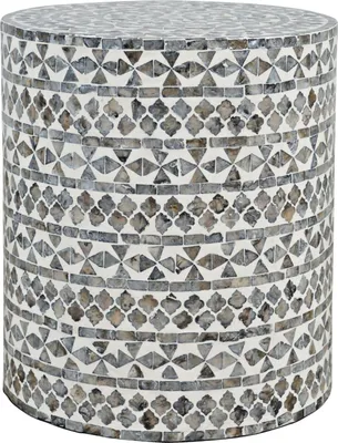Produktbild von FURNLUX Beistelltisch Avola Grau 41cm / Hauptfarbe: Grau / Abmessungen: 41 x 46 x 41 cm
