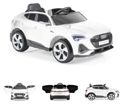 Produktbild von Moni Kinder Elektroauto Audi Sportback Fernbedienung Frontlichter Musik USB Gurt weiß