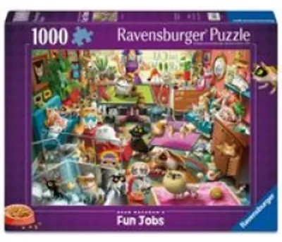 Produktbild von Erwachsenenpuzzle 1000 Teile - Dean MacAdam: Der Katzenfriseur