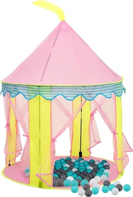 Produktbild von vidaXL Kinder-Spielzelt mit 250 Bällen Rosa 100x100x127 cm