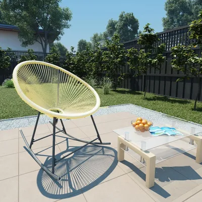 Image de The Living Store Extérieur-Acapulco-Stuhl Poly-Rattan Beige