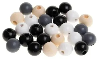 Produktbild von Holzperlen zum Auffädeln, 16 mm, 25 Stück – Brewis