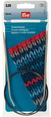 Produktbild von Rundstricknadel 3,25 mm 80 cm grau