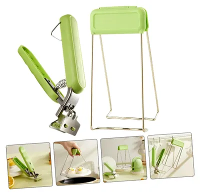 Produktbild von 2 Stück Hot Dish Gripper aus Edelstahl Hitzebeständig Rutschfest mit Ergonomischem Griff Vielseitiger Küchenclip für Heiße Speisen und Mikrowellen