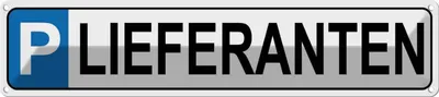 Produktbild von vianmo Blechschild 10x46 cm Parkplatz Lieferanten Parkplatzschild