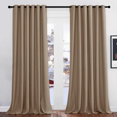 Immagine prodotto di Tende oscuranti color cappuccino, altezza 260 cm, larghezza 200 cm, confezione da 2