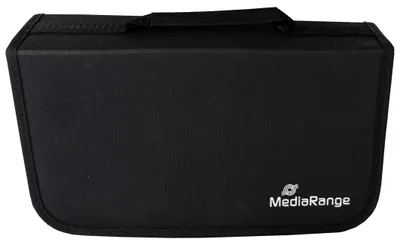 Produktbild von MediaRange BOX55, Geldbörsenhülle, 96 Disks, Schwarz, Nylon, 120 mm, RoHS