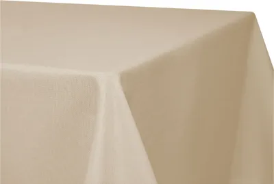 Produktbild von Tischdecke Leinenoptik Ecru 110 x 220 cm eckig Lotuseffekt beschichtet wasserabweisend schmutzabweisend