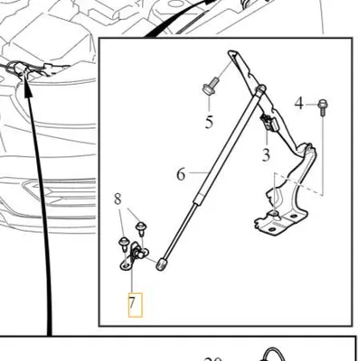 Zdjęcie produktu dla VOLVO S60 V60 S90 V90 XC40 XC60 II mocowanie silnika maski OE