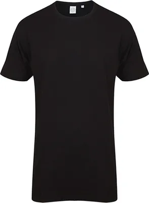 Immagine prodotto di SF Men SF258 | Maglietta lunga da uomo con orlo scollato / Single-Jersey - Colore: Nero - Taglia: L
