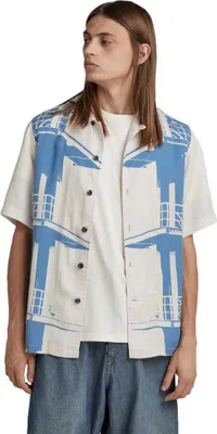 Image de G-star Hawaii Commando Chemise à manches courtes Bleu L Homme Bleu L