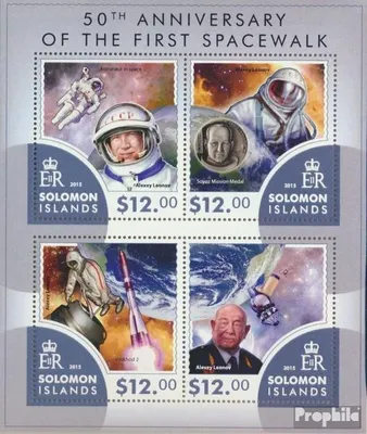 Produktbild von Briefmarken Salomoninseln 2015 Mi 3362-3365 Kleinbogen (kompl. Ausg.) postfrisch Erster Weltraumspaziergang