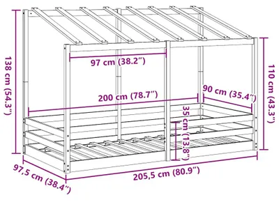 Zdjęcie produktu dla VidaXL 847002, Brązowy, Drewno, 90 x 200 mm, 1 szt.