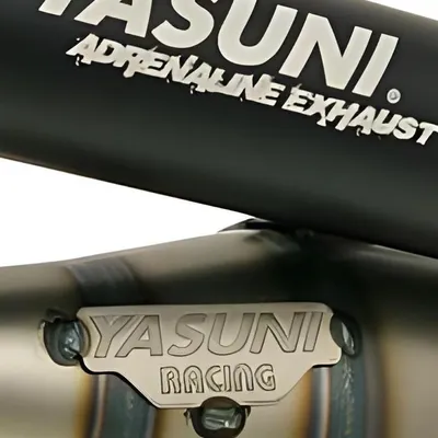 Immagine prodotto di Scarico Yasuni Carrera 21 nero per Minarelli orizzontale, Yamaha Aerox Cat, Aprilia SR Racing LC Malaguti F12 Phantom AC Neos MBK Nitro Jog RR WWW