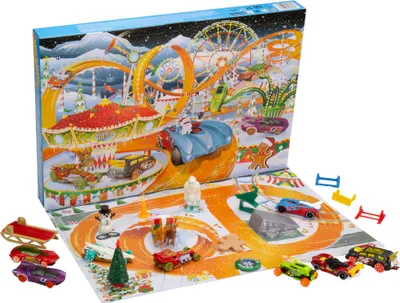 Produktbild von Hot Wheels Kinder-Adventskalender 2022 inkl. 8 Spielzeug-Autos in 1:64