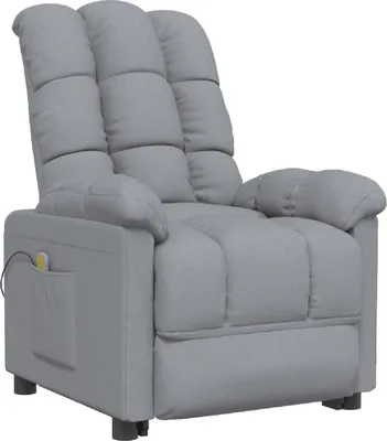 Obrázek produktu pro masážní křeslo vidaXL Light Grey Fabric