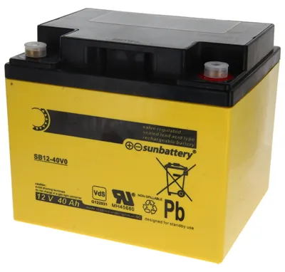 Produktbild von SUN Battery SB12-40V0 AGM Akku 12V 40Ah F-M6 / M6-Innengewinde