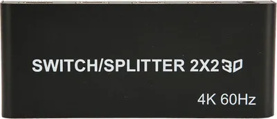 Zdjęcie produktu dla przełącznik 2-w-2-wyj, 3840 X 2140 30 Hz Praktyczny rozdzielacz interfejsu multimedialnego HD typu plug-and-play 2-w-2-w-w sali konferencyjnej do kina domowego (wtyczka UE)